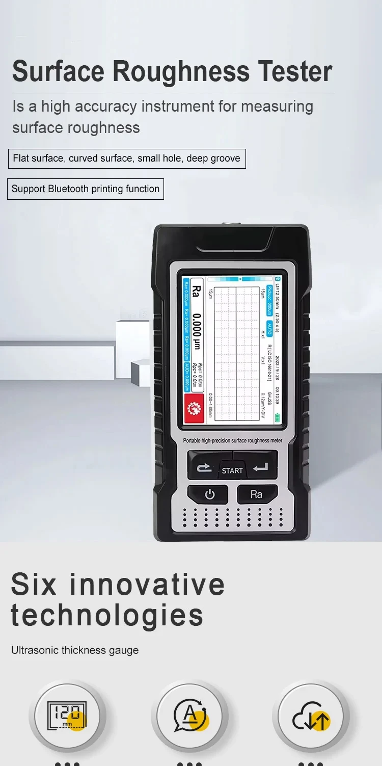 0.001um Precision Digital Graphic Surface Roughness Tester Touch 160μm Surface R
