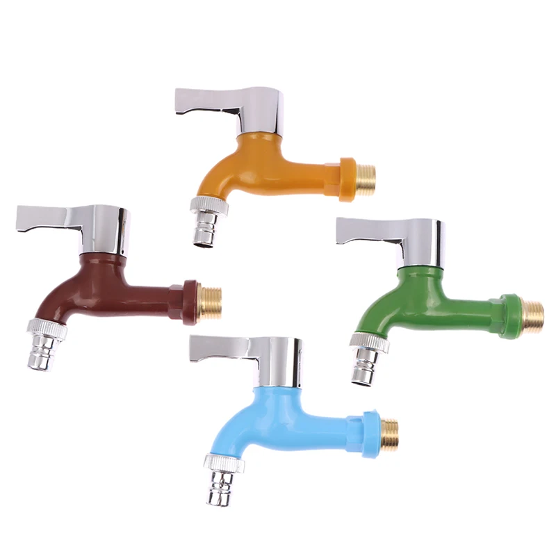 Garden Balcony Water Tap 1/2 Male Thread Washing Machine Faucet Wall Mount Plastic Water Hose Quick Connector