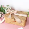 Seagrass Hand-woven Bow Storage Baskets Wicker Rattan Basket  with Lid Organizer for Desktop Sundaries Home Decoration 4
