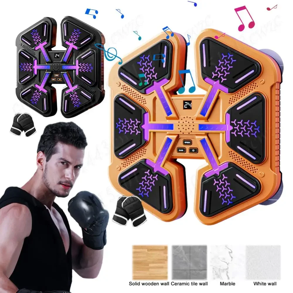 Smart Bluetooth Boxing Machine with Gloves,Smart Music Boxing Trainer Punching Equipment Bluetoot Wall-Mounted Wall Target Toys