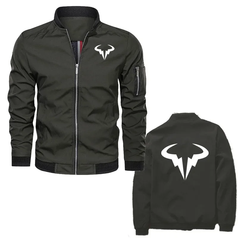 

Rafael Nadal Men's Jacket Autumn 2024 Classic Hip Hop Punk Men's Baseball Jacket Military Tactical Men's Zip Jacket coat