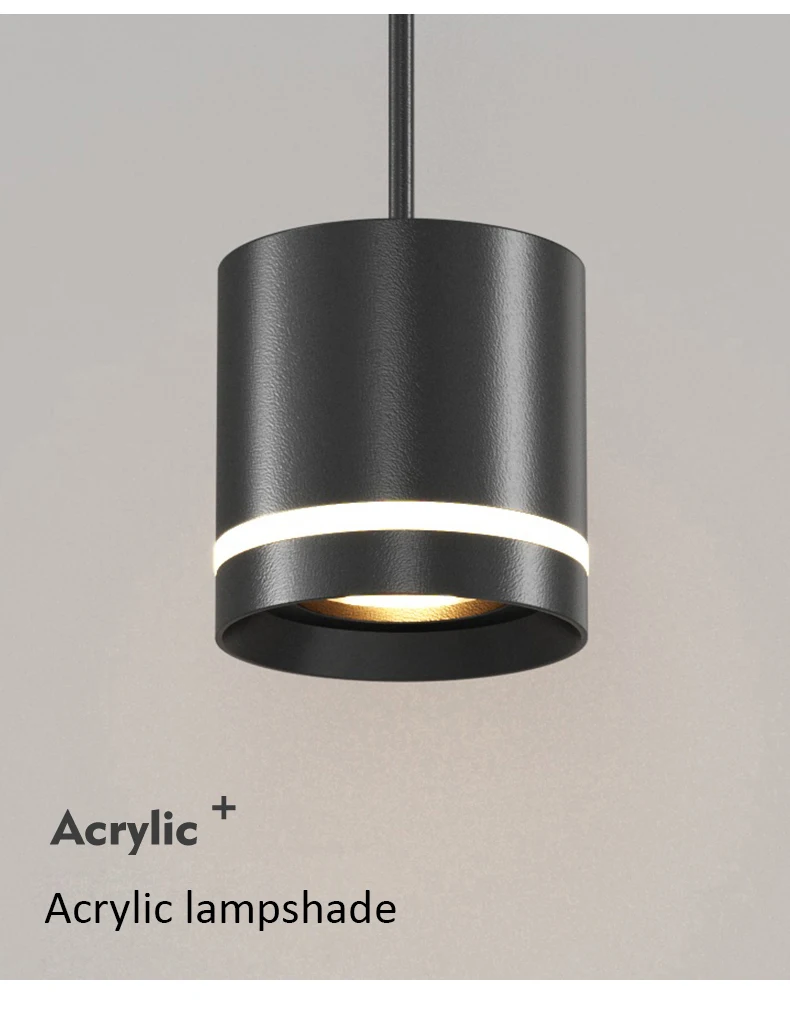 S2bf7b172ba2b45cd864354725aaf0d96H 2022 New LED Pendant Lamp for Living Room Dining Room Kitchen Bedroom Modern Circular Acrylic Lights Black/White Chandelier 220V