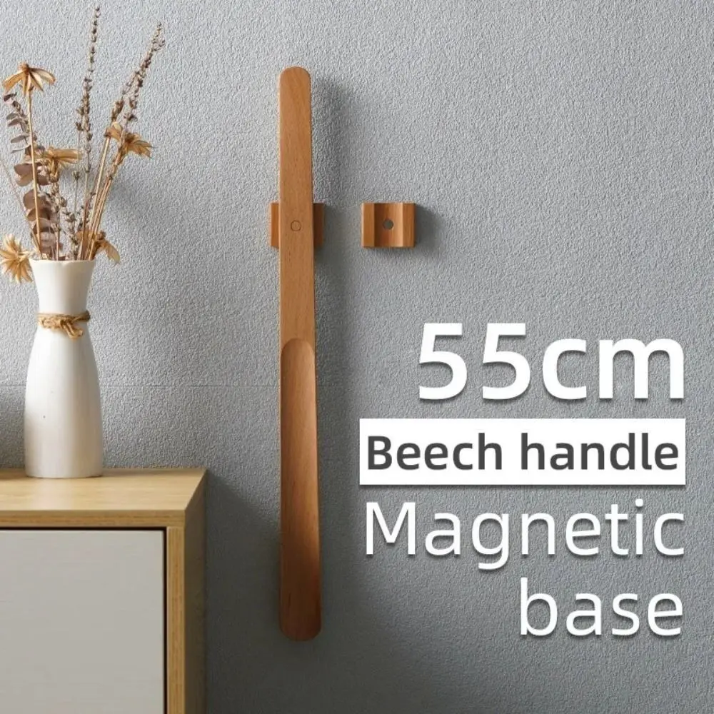Kreativer 30/55cm Magnetischer Schuhlöffel mit Holzgriff, Flexibler Bequemer Schuhlöffel ohne Bücken, Langer Schuhheber für Senioren, Schwangere – Detail 8