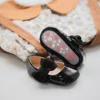 Spring Summer Newborn Baby Girl Shoes Bowknot Rubber Sole Anti-Slip First Walker Toddler Performance Dance Baby Shoes for Girl 3