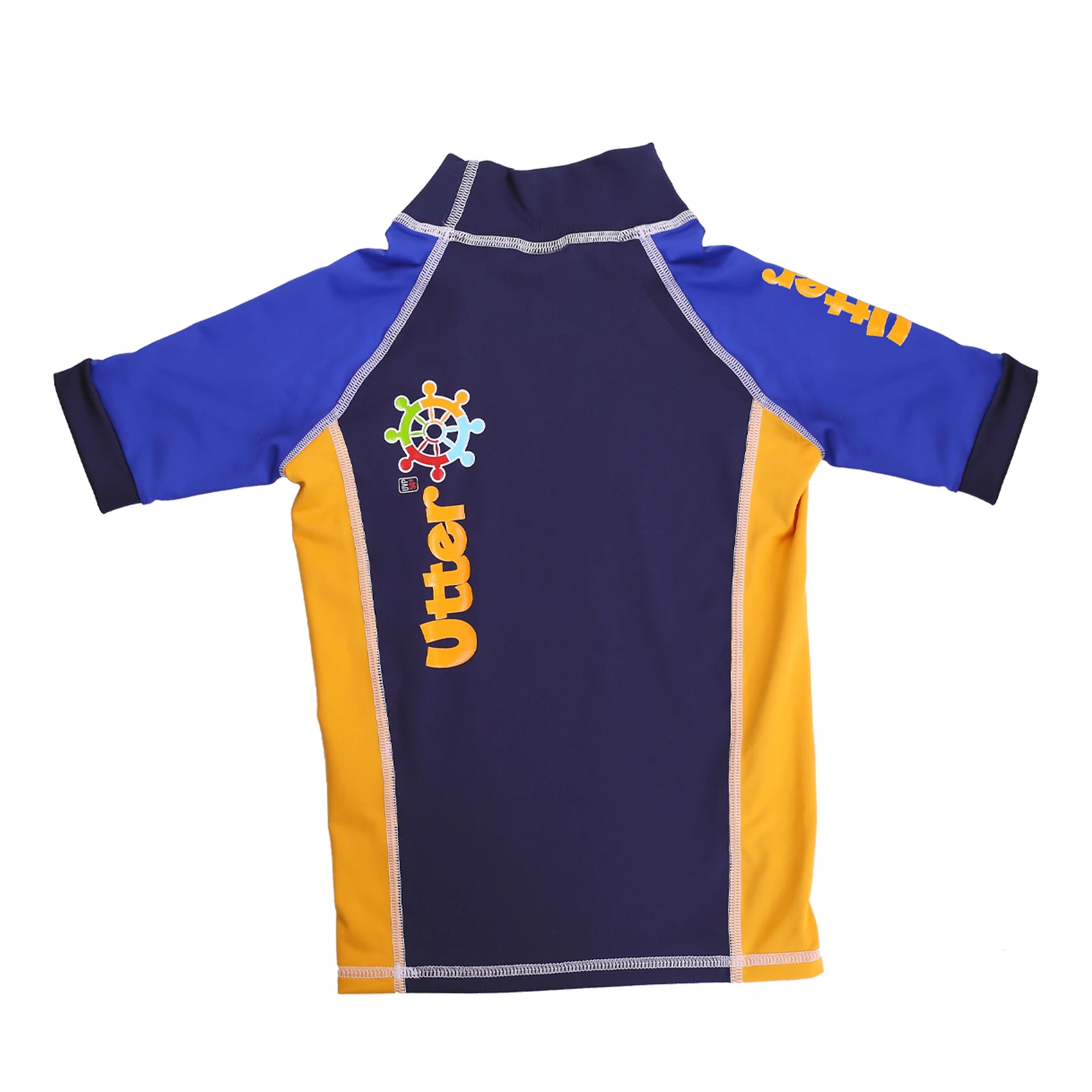 Toddler Kids Boys Swimsuits Sun Protection, Short Sleeves Swimwear for Beach, Swim Top and Swim Shorts