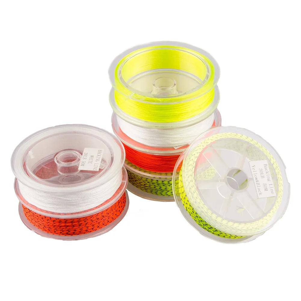 1 Roll 20/30lbs Line Backing Fishing Trout Line&Loop Dacron 8 Braided Fly Line Backing Dual-color Lines Fishing Accessories 6