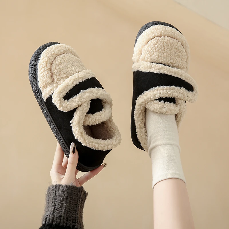 

Fujeak Women Shoes For Winter 2023 Fashion Plush Warm Loafters Lazy Shoes Indoor Casual Footwear Walking Shoes Zapatos Mujer