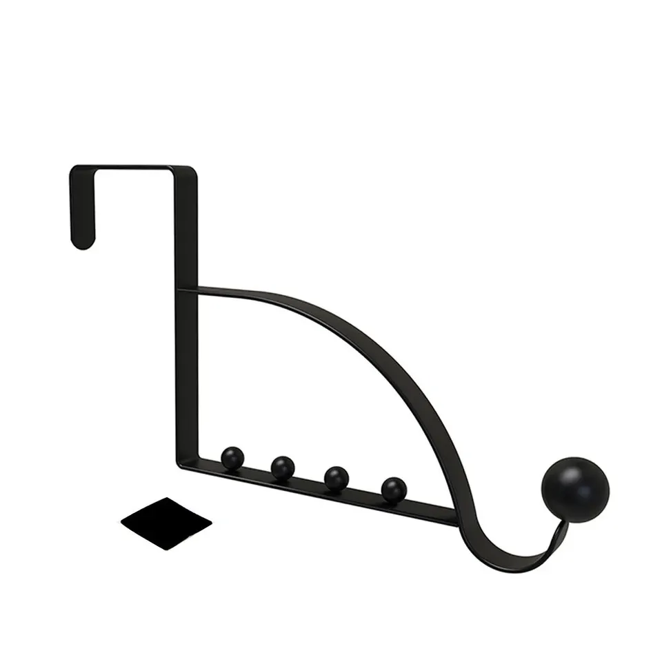 Ganci Appendiabiti Da Porta - 5 Anelli In Metallo, Nero, Per Cappelli, Sciarpe, Borse, Fino A 3kg - Foto 12