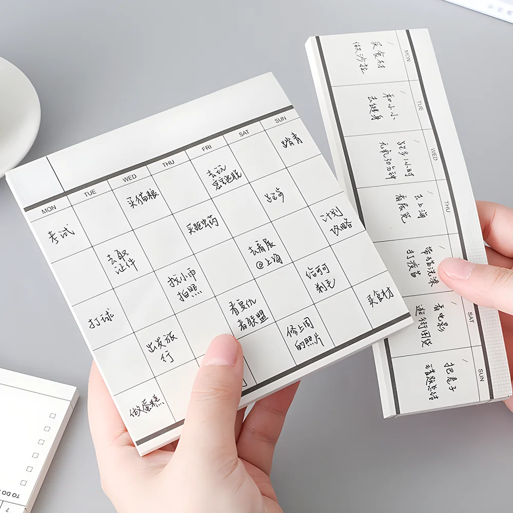 Korean Daily Planners Memo Pad Time Schedule Weekly Monthly Plan Notebook Diary Notepad Business Agenda School Office Stationery schedule notebook notebook diary journal notebook diary