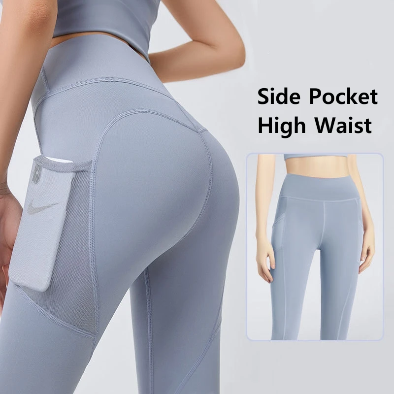 Women's Running Pants Pockets Sports Leggings Sportswear Yoga Sport