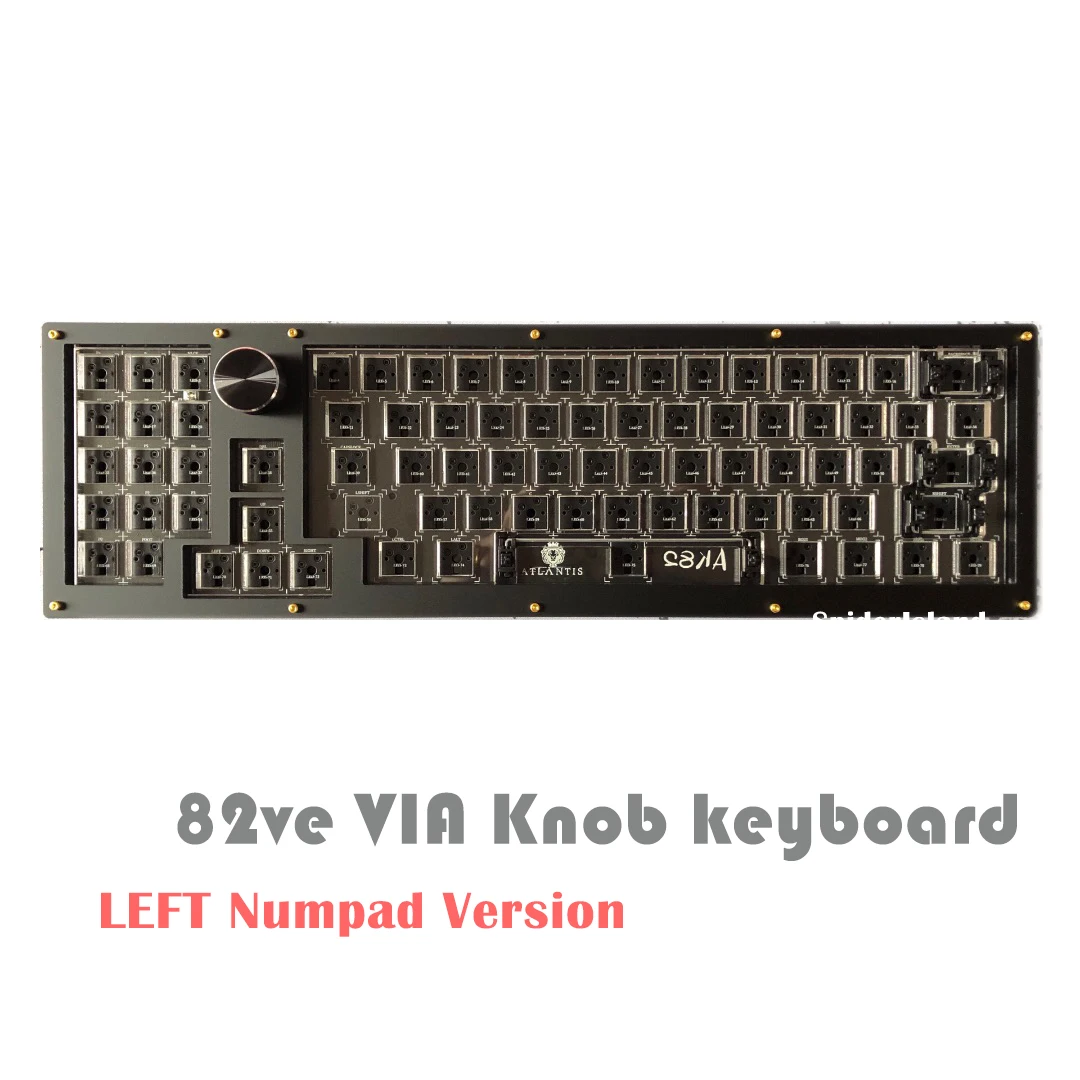 New 82ve VIA Keyboard Left Numpad Version 79 Key Encode Full size Programmable Keyboard