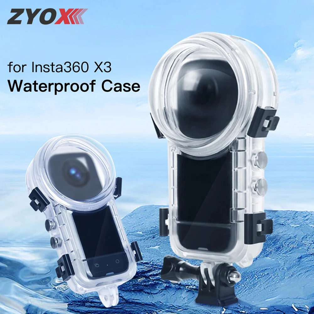 

Invisible Dive Case For Insta360 X3 50m Waterproof Protector For Insta 360 X3 Underwater Dive Housing Shell 2023 New Accessory