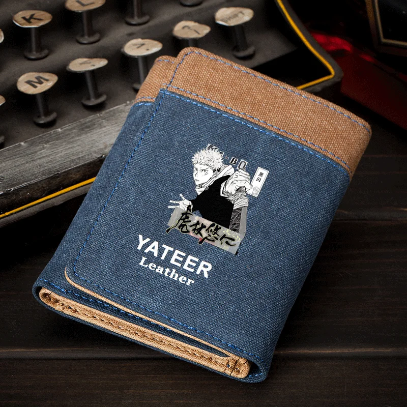 

Japanese Anime Jujutsu Kaisen Fashion Purses Gojo Satoru Tops Yuji Itadori Coin Bags Men Phone Money Holder Bag Wallets Gift
