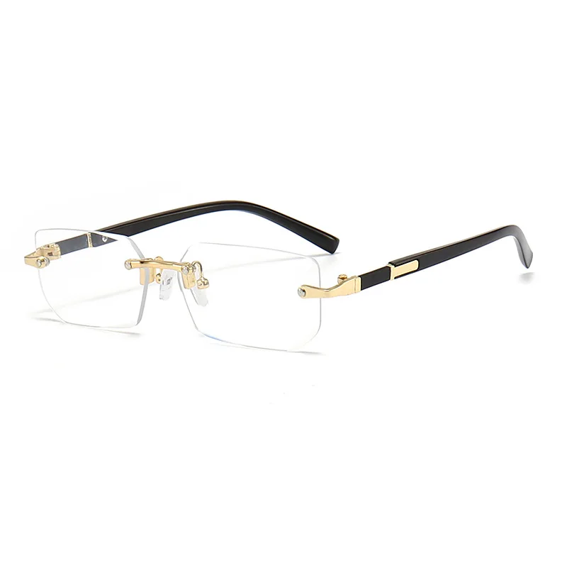 Stylish Rimless Unisex Square Sunglasses - Classic Summer Travel Shades