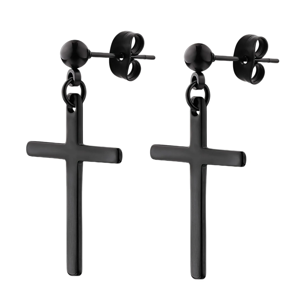 Rock Punk Edelstahl Schwarz Baumeln Anhänger Punk Minimalistischen Hängenden Frau Tropfen Ohrring für Mann Piercing Ohr Schmuck Neue In – Detail 8