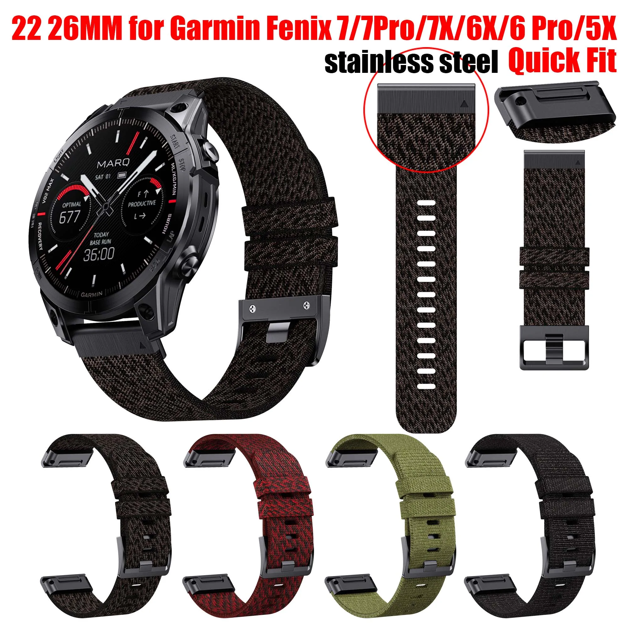Cinturino Per Garmin Fenix/Forerunner/Instinct - Silicone 22mm, Multicolore - Foto 10