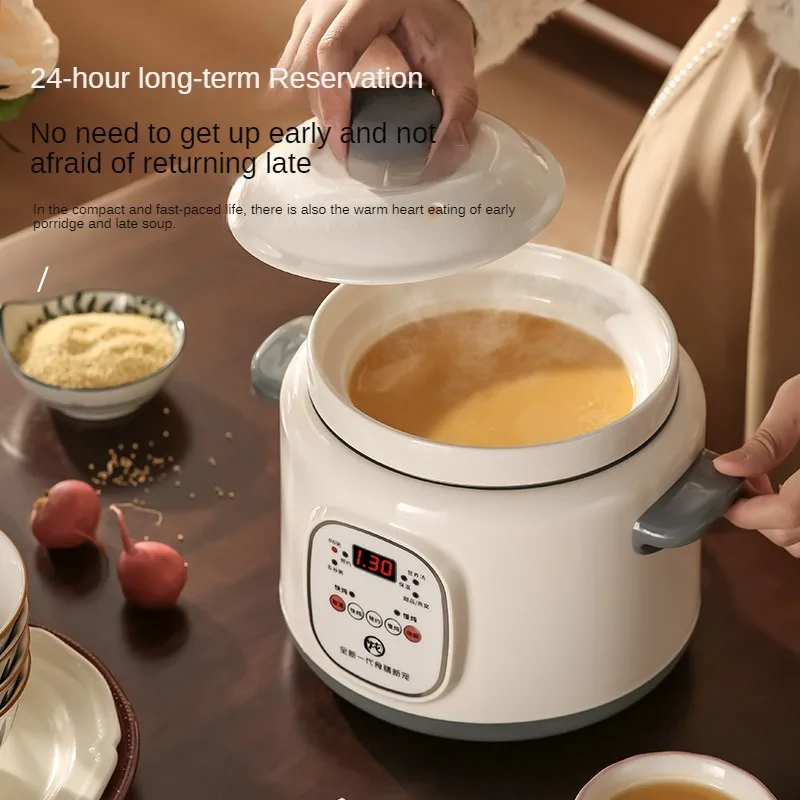1800ML Electric Slow Stewer Household Home Automatic Stewing Pot Multi Cooker Ceramic Cooking Machine 220V 3