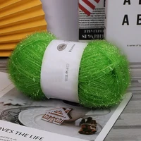 Glass Fiber Sparkling Light DIY Handicraft Weaving Material DIY Yarn Ball Silk Thread Dishwashing Towel Shiny Silk Thread 2