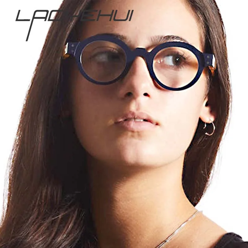 Retro Round Frame Myopia Glasses for Men Anti Blue Light Optical Eyewear Reading Eyeglasses Diopter 0~-600 Can Be Customizable 2