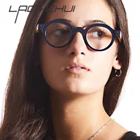 Retro Round Frame Myopia Glasses for Men Anti Blue Light Optical Eyewear Reading Eyeglasses Diopter 0~-600 Can Be Customizable 2