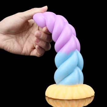 Realistic Silicone Animal Dildo Soft Dragon Dildo With Sucker Anal Plug Huge Monster Dildo Female Masturbator Sex Toys For Women 2