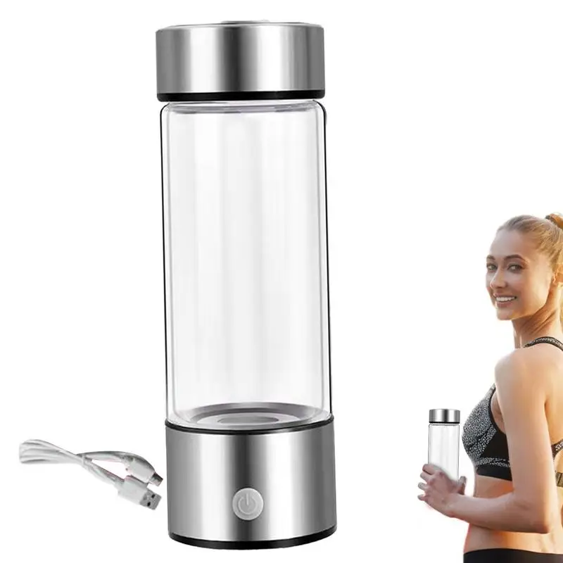 

Water Sport Bottle 420ML Reusable Hydrogen Water Cups USB Rechargeable Hydrogen Water Bottles For Cycling Running Fitness