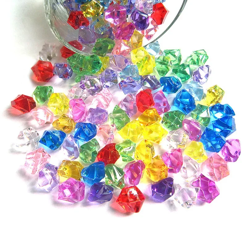 

100PCS Acrylic Crystal Diamond Pawn Irregular Stone 14*11mm Chessman Game Pieces Board Game Accessories