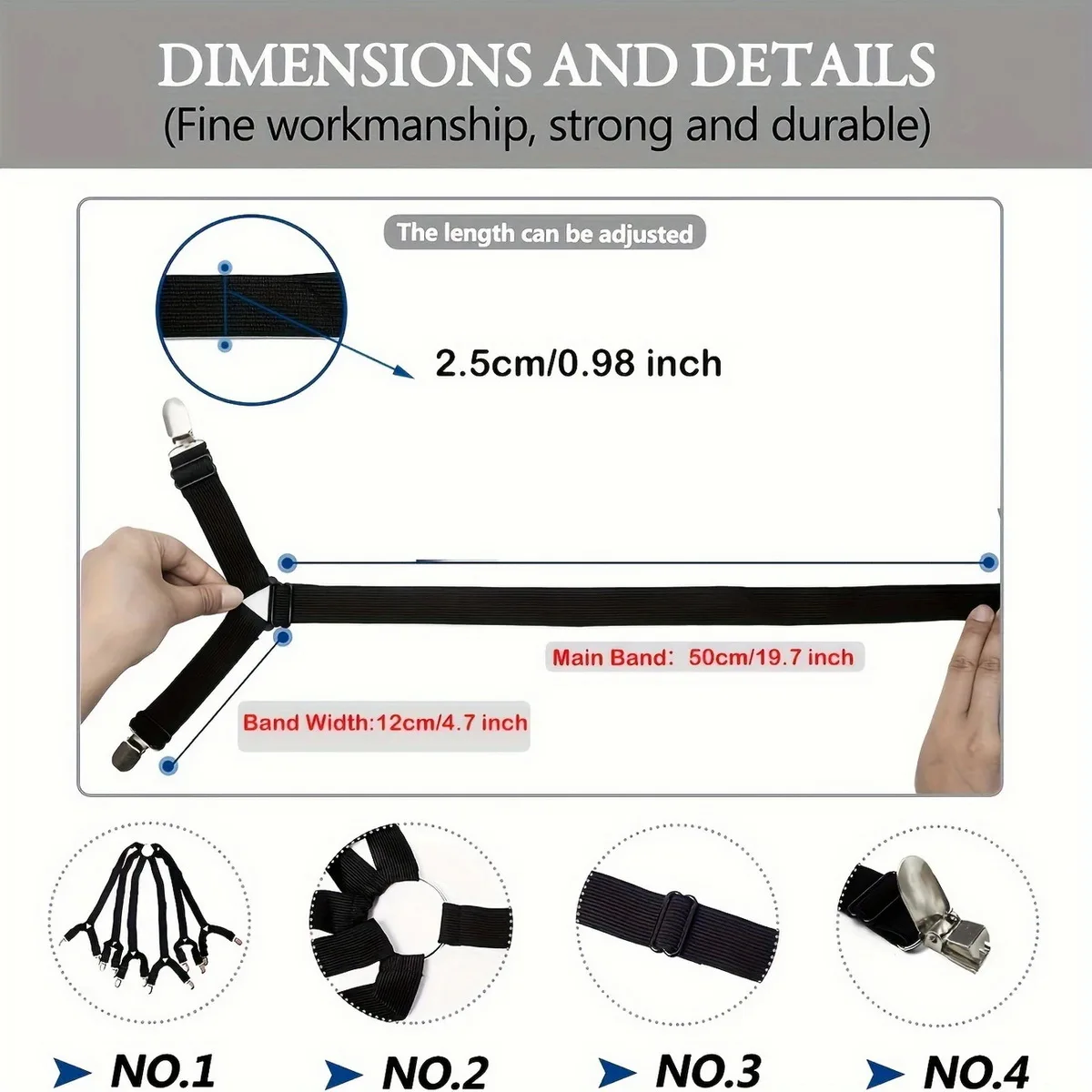 Adjustable Bed Sheet Holder with 12 Non-Slip Mattress Clips Fasteners for Cover Blankets Gripper-Bedding Accessories bed sheet holder