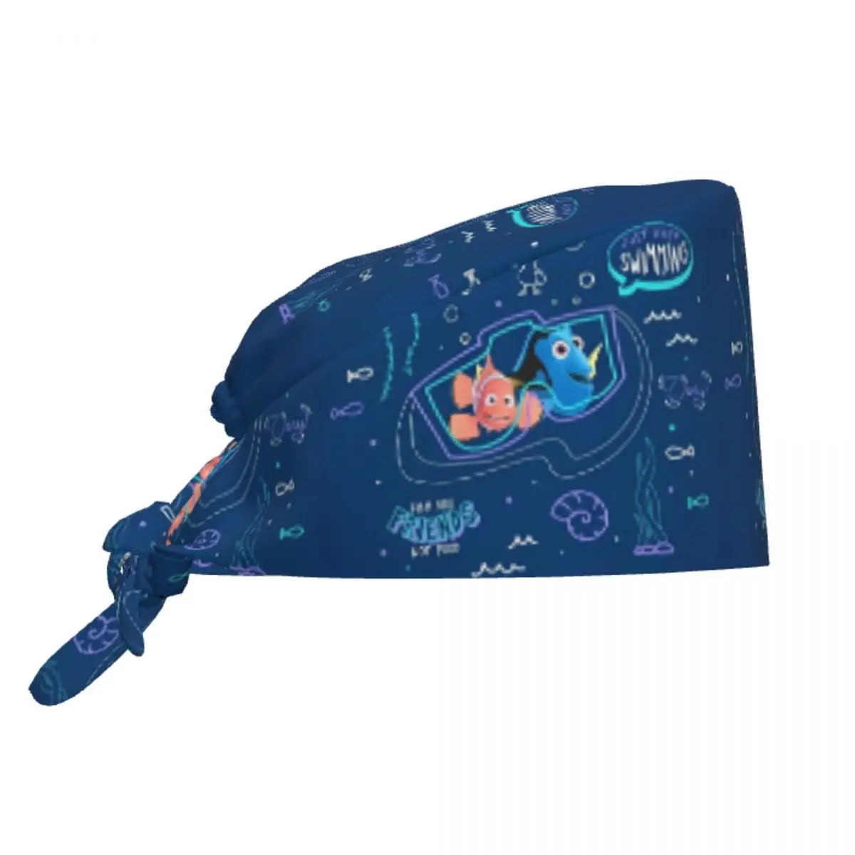 Benutzerdefinierte Finding Nemo Atmungsaktive Peeling-Mütze Chirurgische Peeling-Kappen Unisex Krankenschwester Medizinische Kappe Arbeit Scrubs-Mütze für medizinische Chirurgie