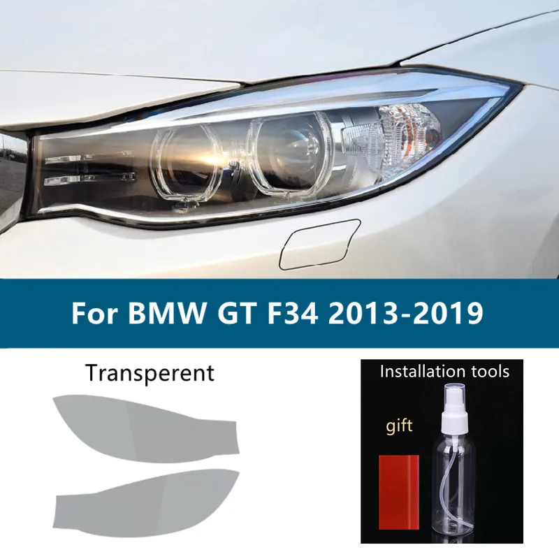 2 X For BMW 3 Series G20 G21 F30 F31 F34 Car Headlight Tint Black Protective Film Protection Transparent TPU Sticker Accessories