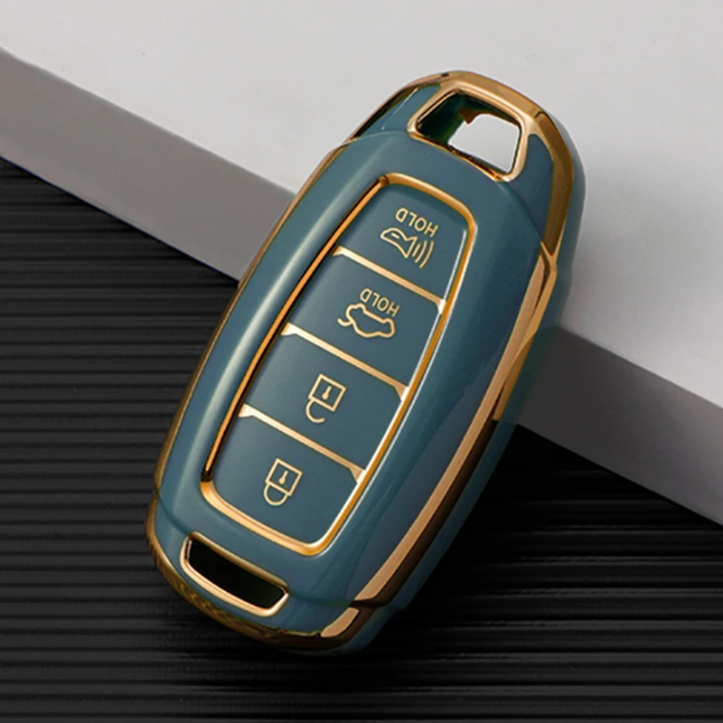 蔚来キーケースバー B Tpu Car 4 Buttons Key Case Cover for Hyundai Veloster Encino