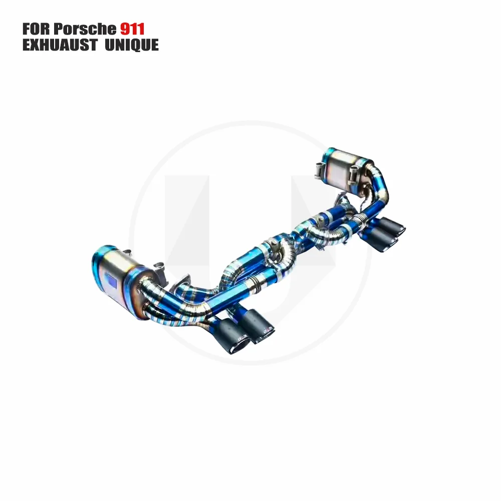 

UNIQUE Titanium Alloy Exhaust Manifold Downpipe Is Suitable For Porsche 911 Carrera 991 991.1 Auto Modification Electronic Valve