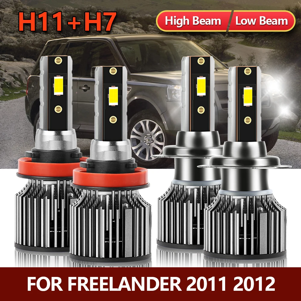 

4x LED Headlight H7 High H11 Low Combo Beam Bulbs Car Front CSP Turbo Lamp Conversion Kit Replace For Freelander 2011 2012