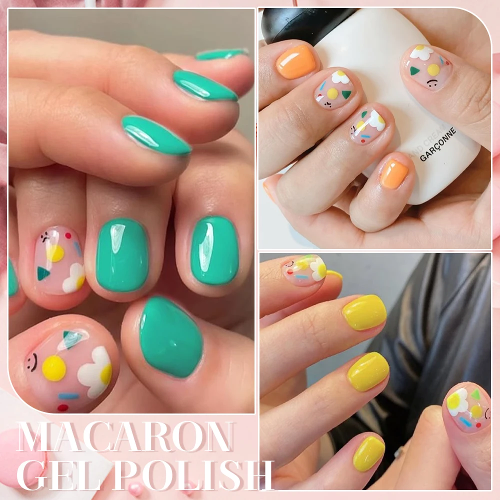 네일 젤 폴리쉬 세트 DIY 네일 아트 6종 세트 반영구 UV LED 젤 키트 네일 장식 매니큐어 쏙 오프 페인팅 베르니 디자인