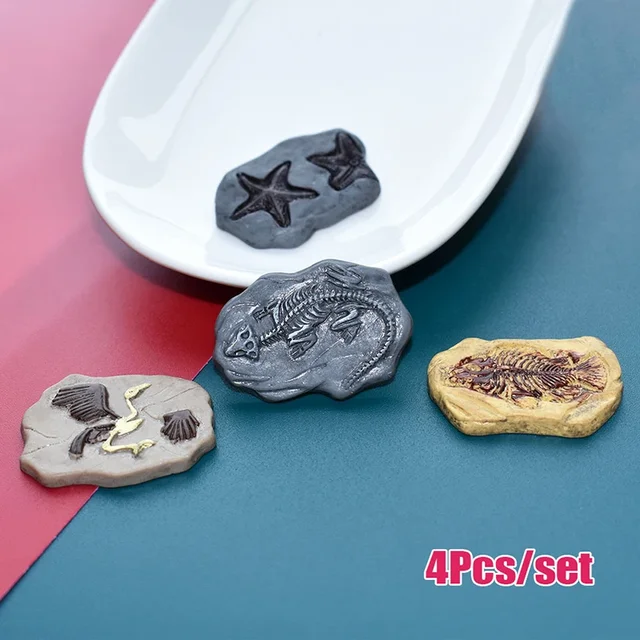 4Pcs Mini Simulation Dinosaur Fossil Model Dollhouse Micro Landscape Miniatures Crafts Decorations Dolls House Ornament Toy 2