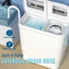 Portable Washing Machine, 22 Lbs Combo with Spin Dryer, Compact Twin Tub Laundry Washer 2