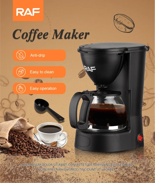 Drip Coffee Machine 4 Cups Small Coffee Maker with Reusable Filter Warming  Plate Coffee Pot for Home and Office - AliExpress