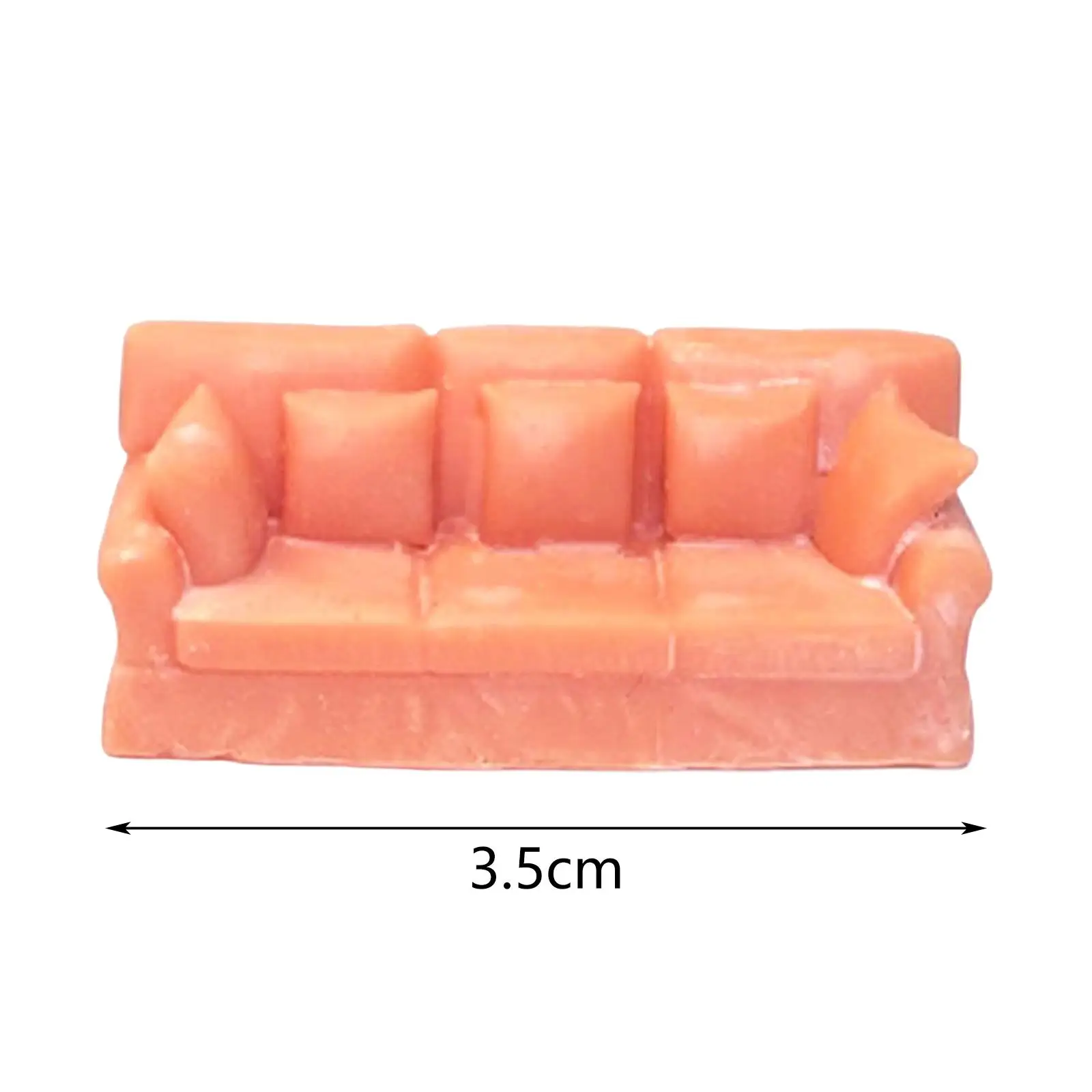 

Realistic 1:64 Unpainted Nordic Sofa Ornament Dioramas Miniature Collectible Scenery Landscape Layout Street Scene Collections