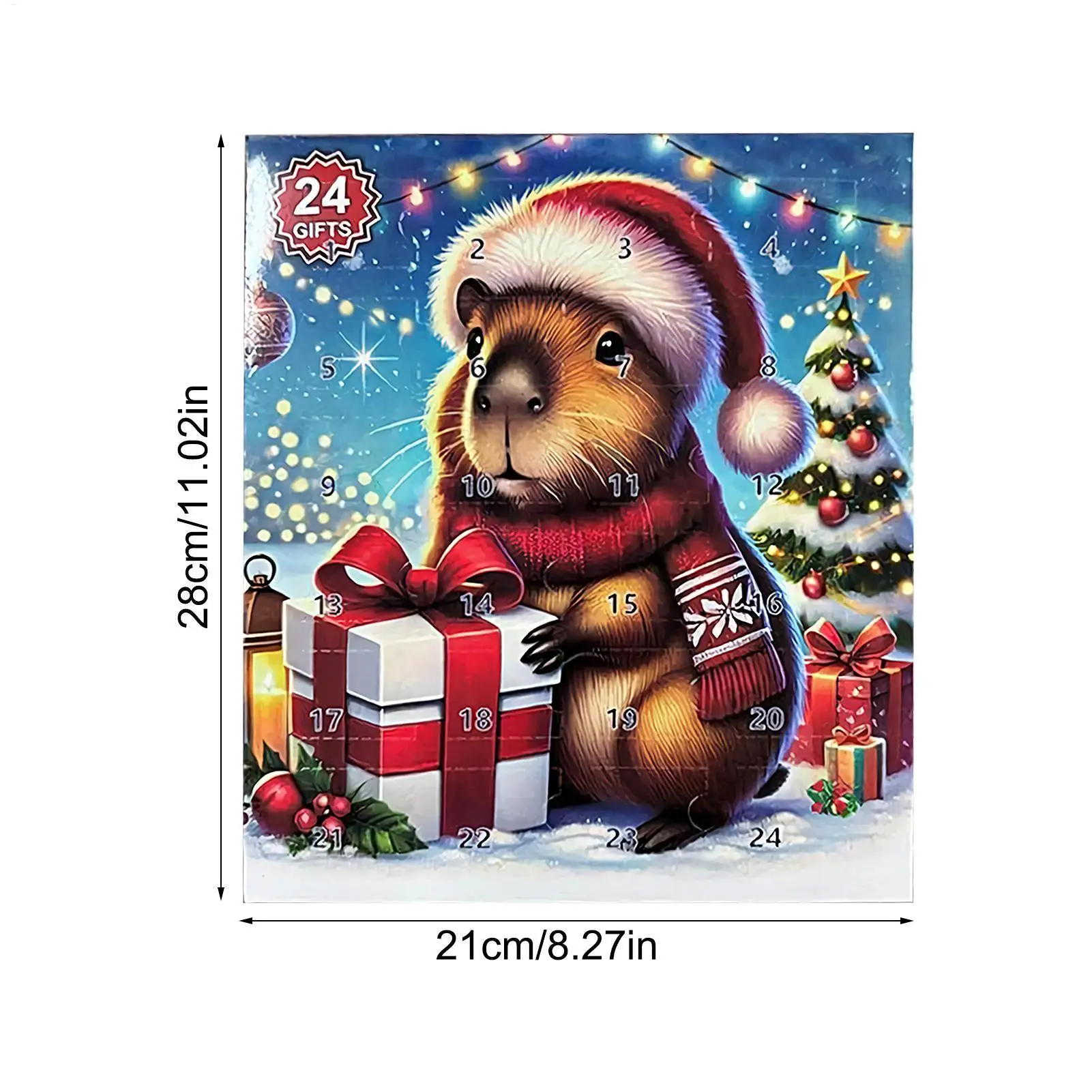 B  Calendrier De L'Avent Capybara 2025, Compte à Rebours De Noël De 24 Jours Pendentifs Capybara En Acrylique 2d~p166817676
