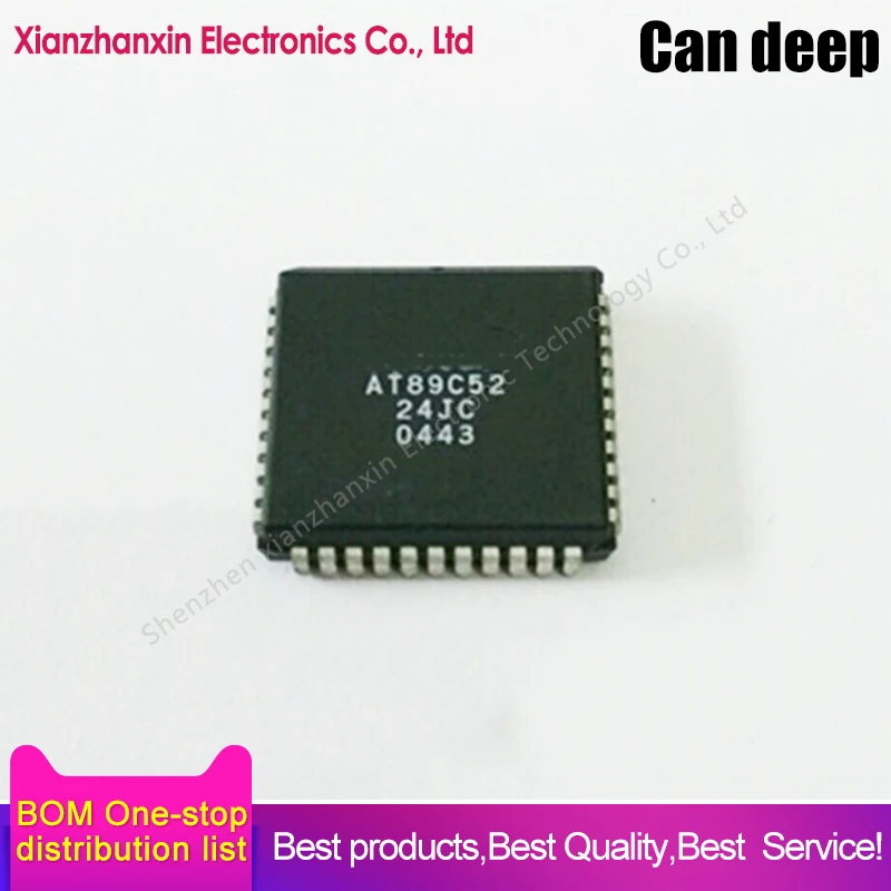 

1~5pcs/lot AT89C52-24JC AT89C52 PLCC44 Micro controller