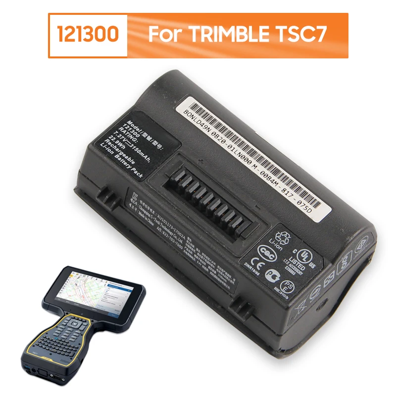 

3150mAh 7.27V Replacement Battery 121300 For TRIMBLE TSC7 822-702-7600 Controller