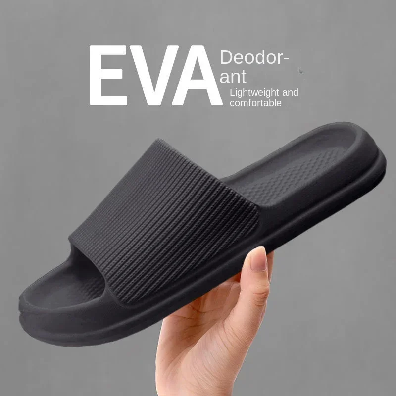 Men’s and Women’s Sandals – Anti-Slip Wear-Resistant EVA Thick Sole, Comfortable Home Slippers for Bathroom and Bath Use Beach Footwear Flip-flops