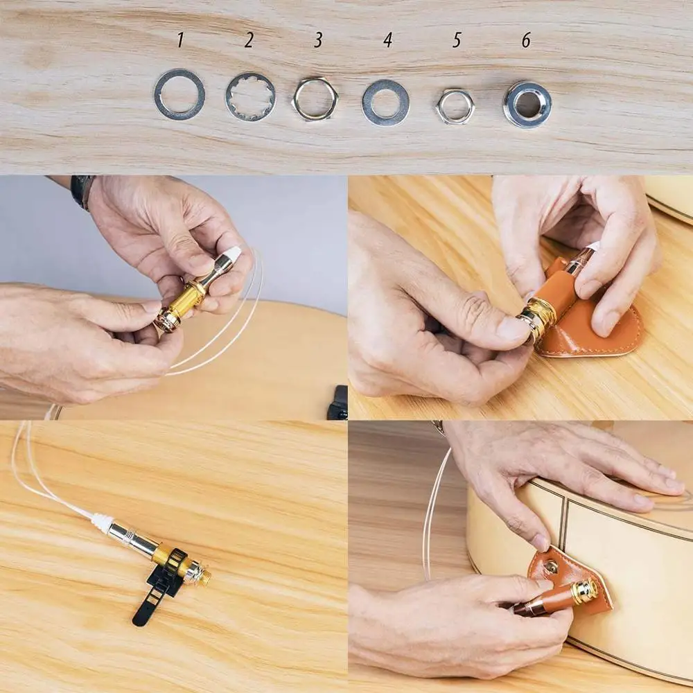 Guitto Series GGP-03 Guitar Pickup Piezo Contact Pickup Pure Copper-plated Cable