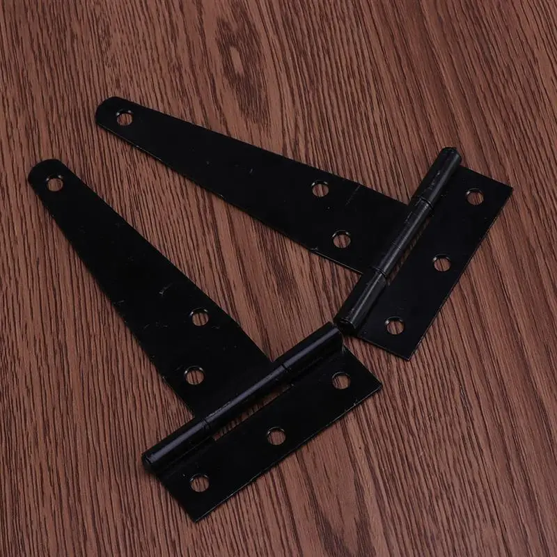 12Pcs Hinges Wooden Doors 4Inches T Shaped Rustproof Iron Light Duty Shed Hinge Wall Mounted Shelves Strap Hinge Door Wall stainless steel hinges,door hinges,plastic hinges,nylon hinges