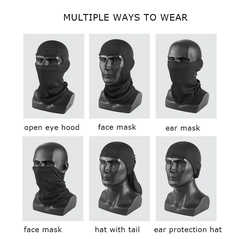 Cycling hat Balaclava Bicycle Cycling Travel Caps Dustproof Face Cover Sun Protection Windproof Sports Hood Sunscreen Mask
