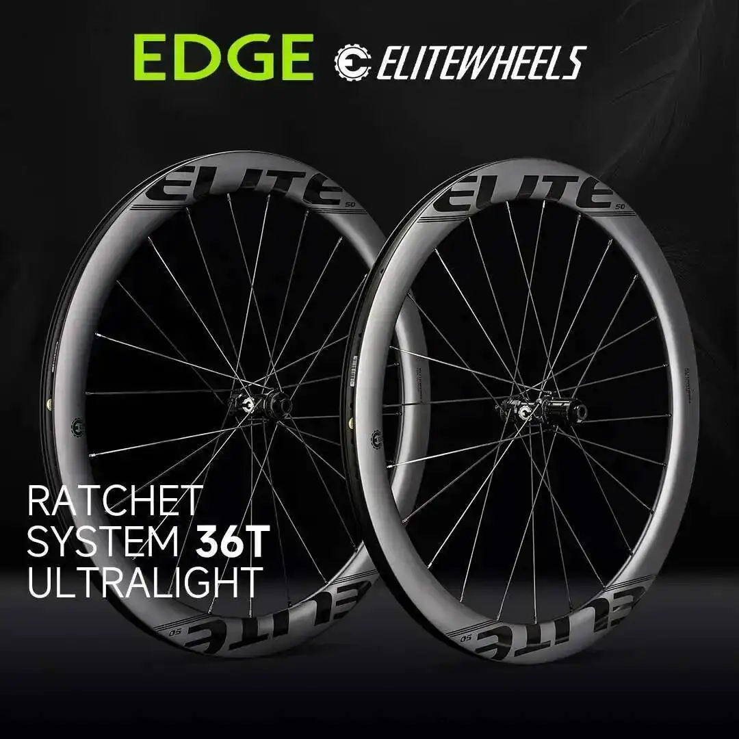 Elitewheels-超軽量カーボンファイバーホイールセット,ロード
