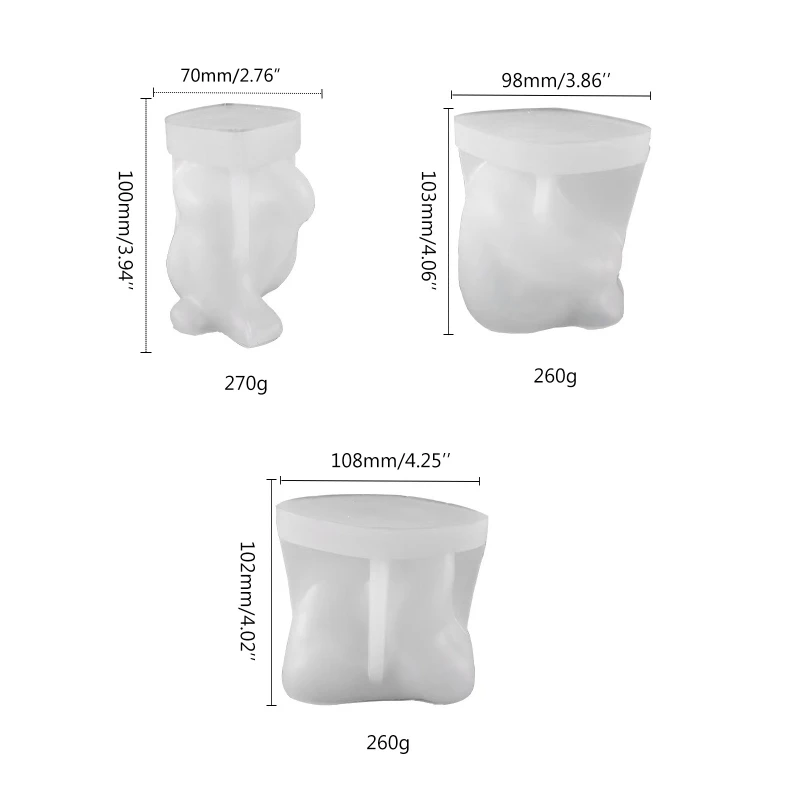 Y4QE 3D Fat Human Body Ornament Mold Diy Female Male Hold Up Hand Scented Silicone Mold Simulation Portrait Mold