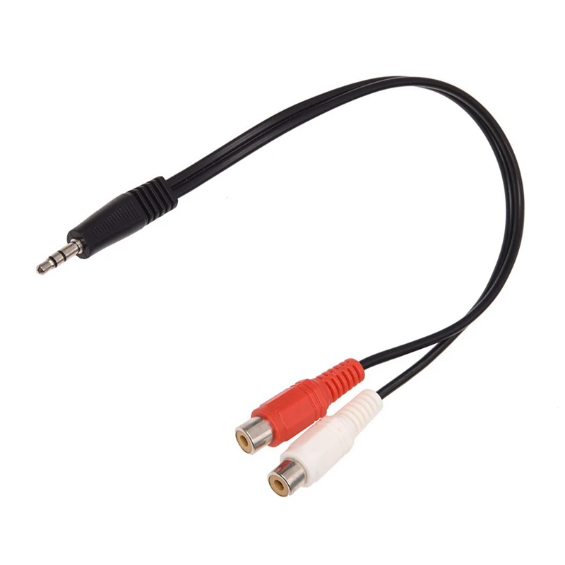 3.5mm ׷    2 RCA  ̺ 2 Pcs RCA  Y й   ̺