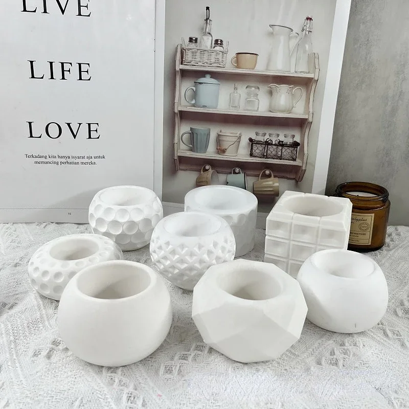 Silicone Mold Wave Point Square Flowerpot Fleshy Storage Box Gypsum Concrete Candle Potted Crystal Epoxy