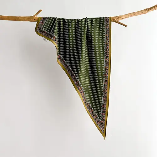 2026 Fashion Triangle Scarf for Women Hair Band Soft Neckerchief Vintage Hijab Stripe Print Headscarf Female Pashmina Bandana - Image 11